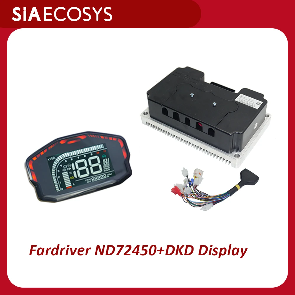Fardriver ND72450 Bluetooth Programmable Controller 450A Peak for E-Motorcycle with DKD CAN-BUS LCD Display