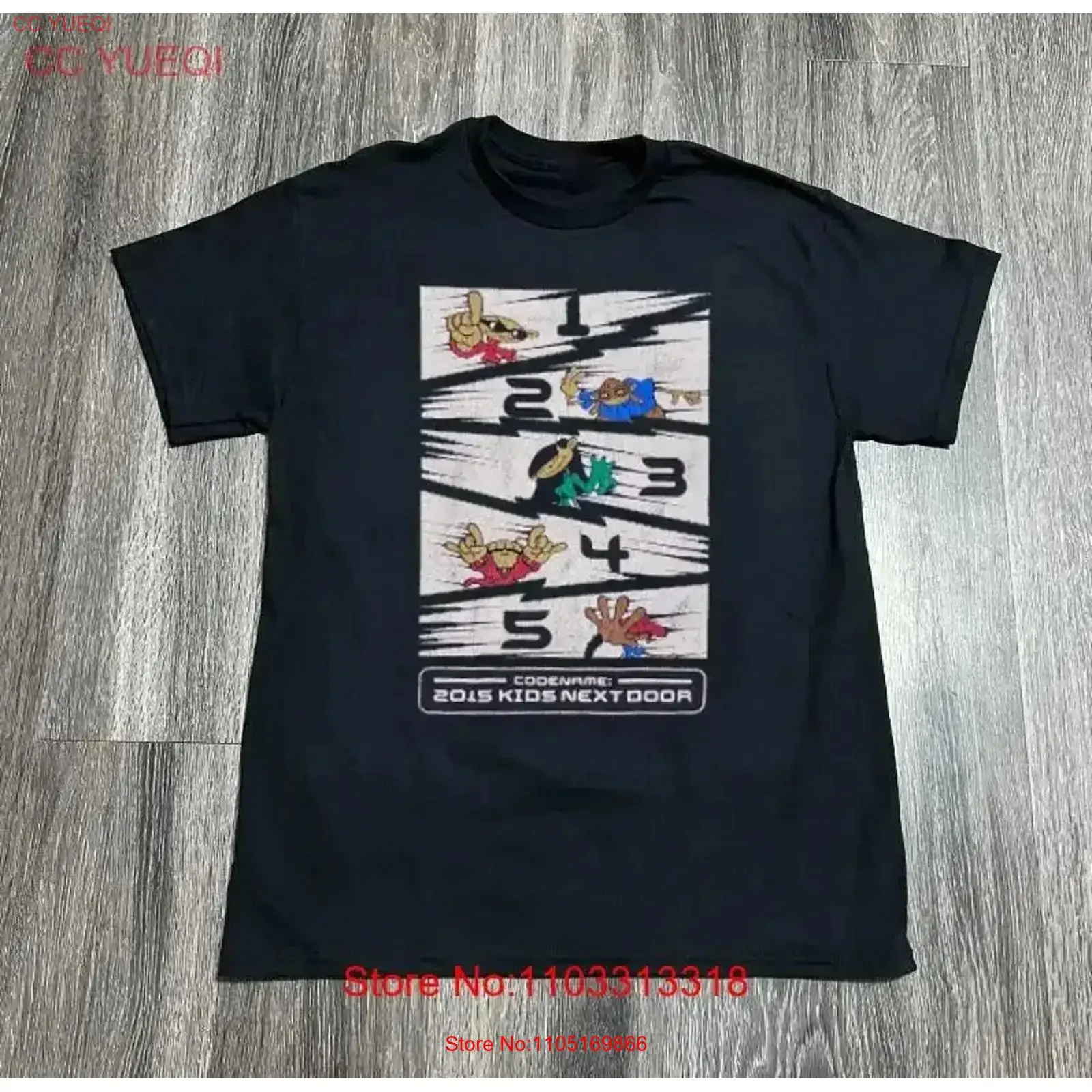 تي شيرت للأطفال من القطن الثقيل يحمل الباب المجاور 8D540 عتيق مغسول متعدد الاستخدامات ملابس شارع ناعمة أنيقة ممتدة