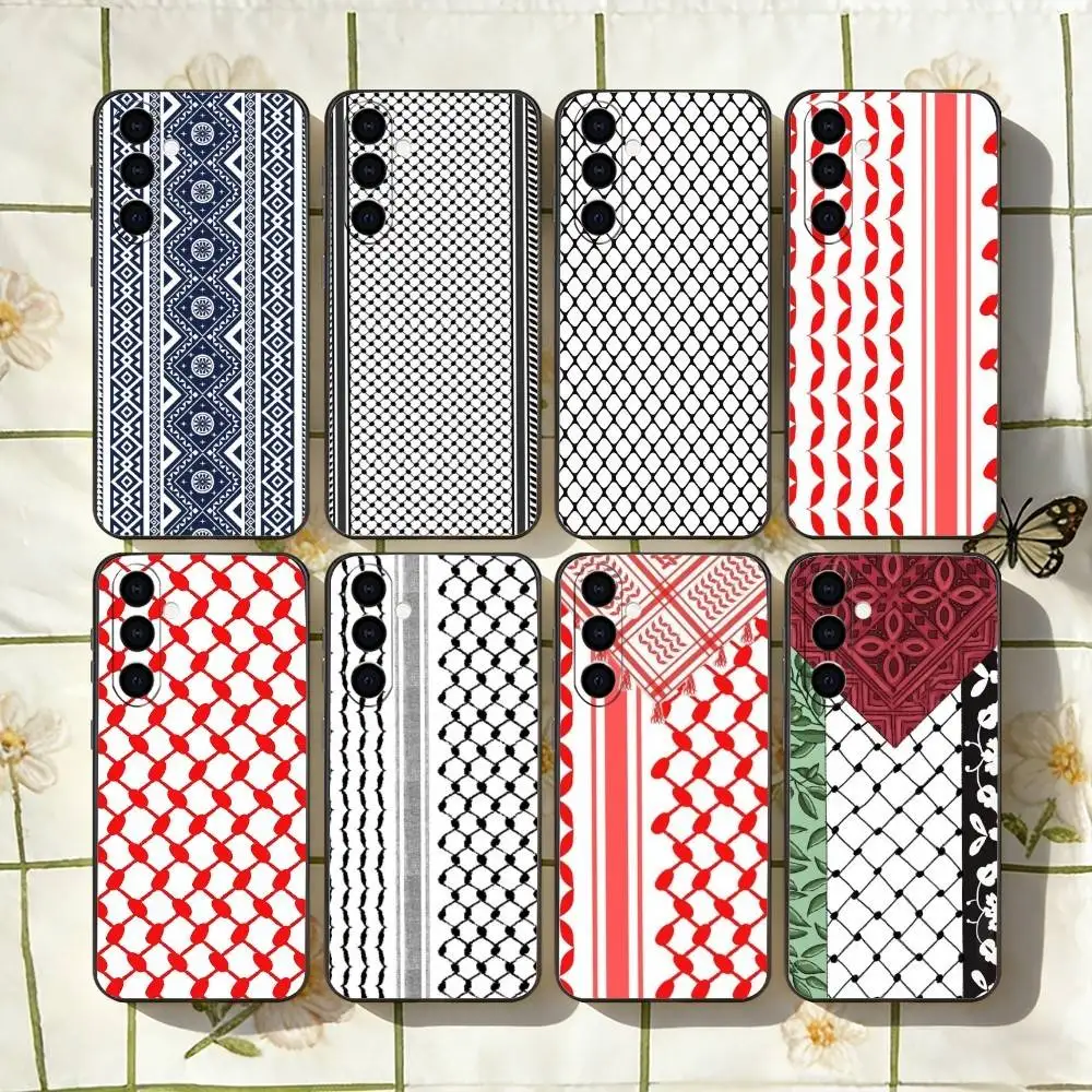 PalestineS H-Hattah Keffiyeh Phone Case For Samsung Galaxy A73,A72,A71,A70,A53,A52,A51,Soft Silicone Black Cover