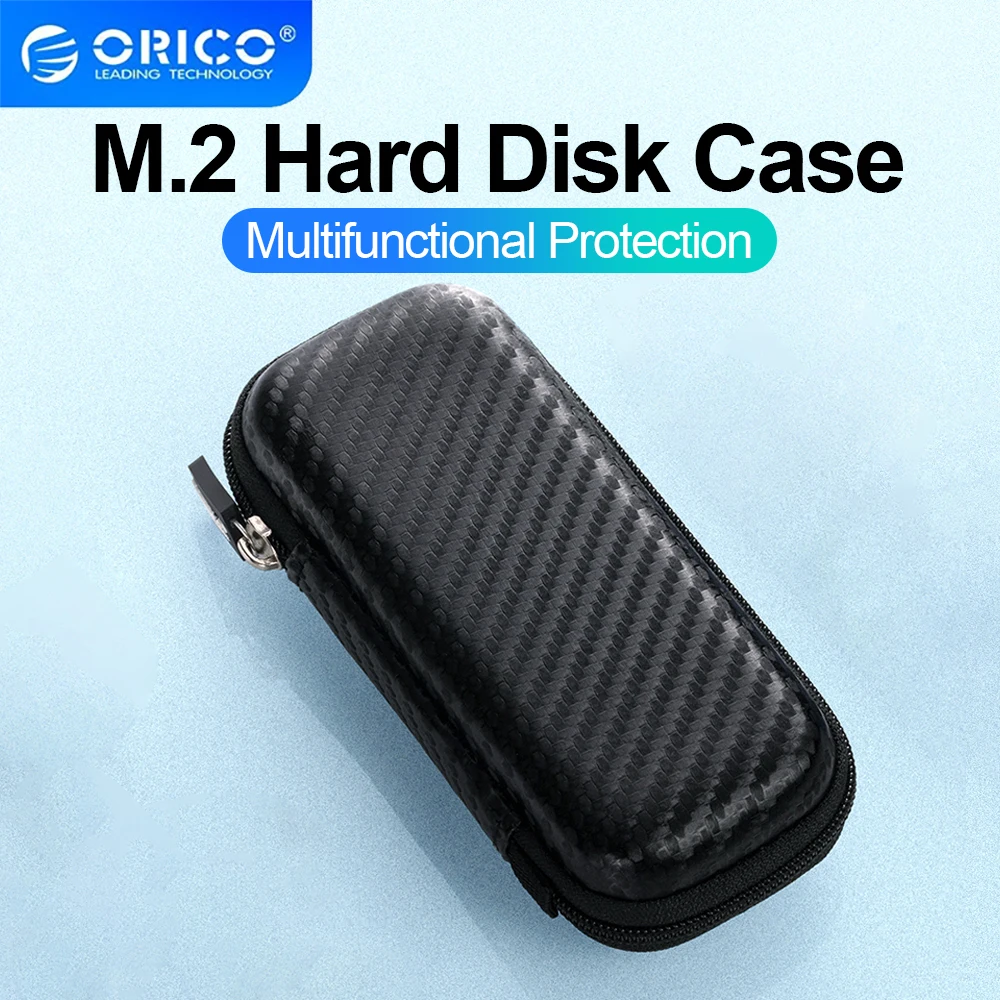 

ORICO M.2 NVMe Hard Disk Case EVA Portable HDD Storage Protection Bag for External M.2 Hard Drive/Earphone/Data Line HDD Case