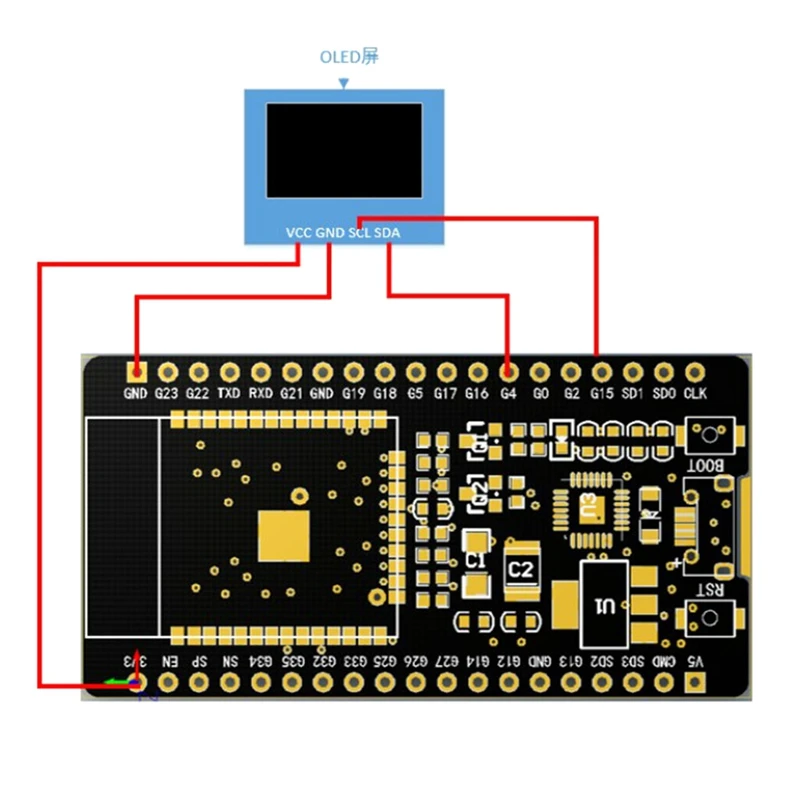 Placa de desarrollo de módulo ESP32, Wifi inalámbrico, Bluetooth, ESP32-WROOM-32, de plástico, con pantalla a Color de 1,44 pulgadas