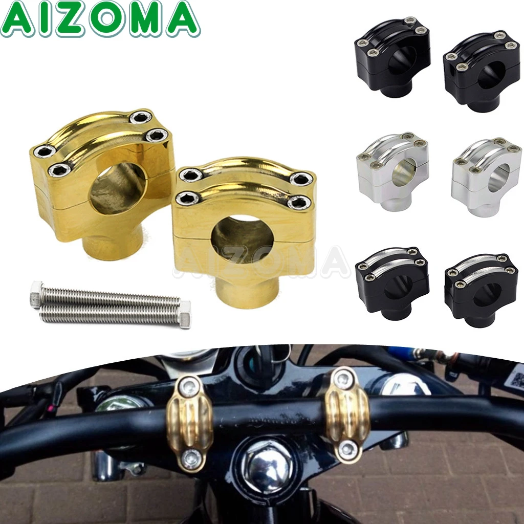 

Motorcycle Handle Bar Rise Blocks 1 inch 25.4mm Handlebar Risers Mount Clamp For Harley Honda Suzuki Chopper Bobber Cafe Racer