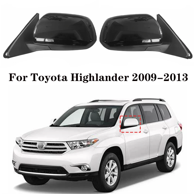 

For Toyota Highlander 2009 2010 2011 2012 2013 Car Side Rear view Mirror outside Rearview mirror assembly 3/7 Wire