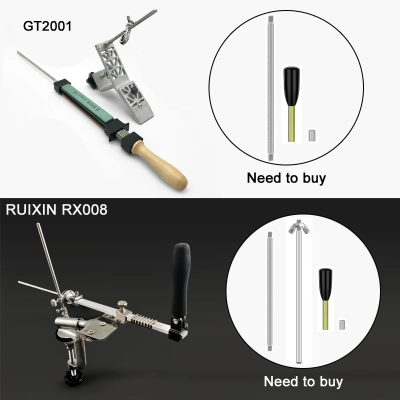 Fixed Knife Sharpener Sharpening Rod Replacement parts GT2001 RUIXIN RX008 Accessories Parts Grit80-3000# Cutting edge Polishing