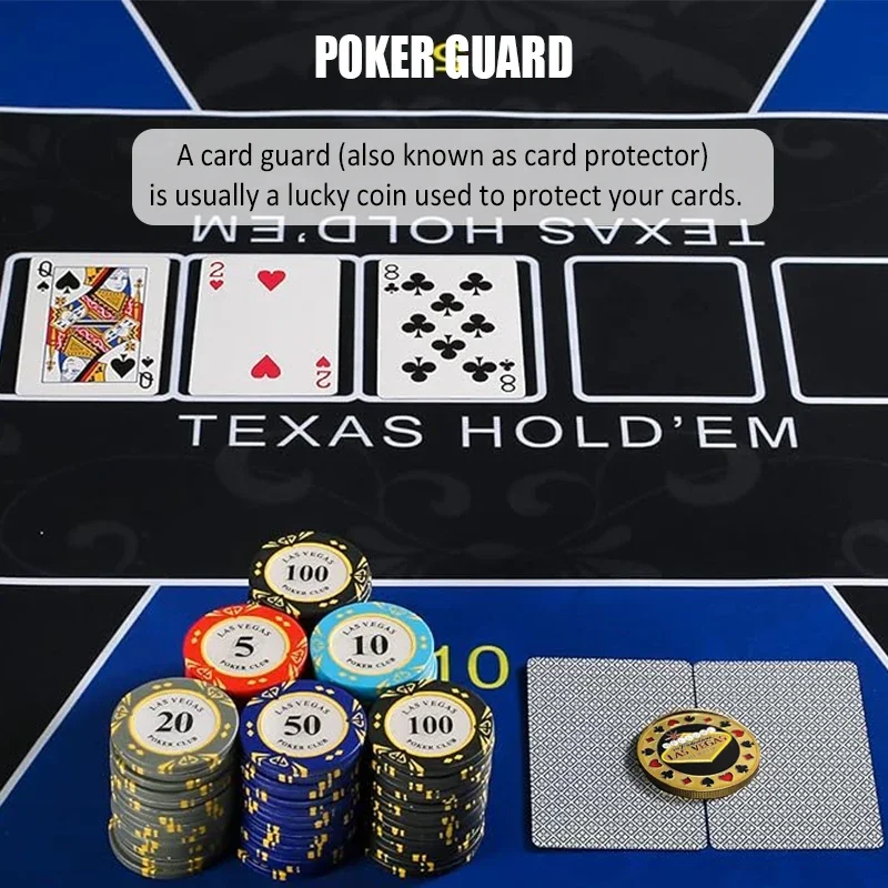 Poker Guard Poker Coin Collection Gold Plated Spades Souvenir Coin Las Vegas Good Luck Chips Gamble Accessories Award Souvenirs