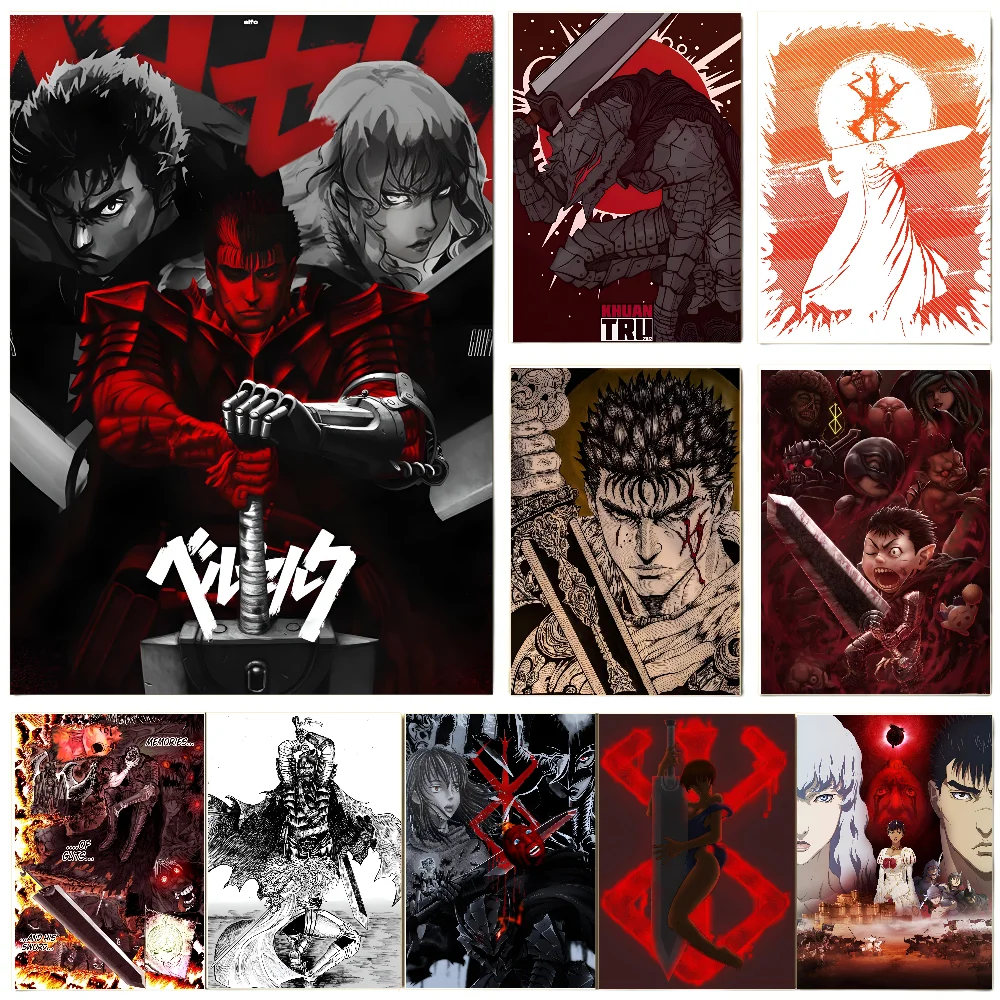 B-berserk Poster Poster Paper Print Home Living Room Bedroom Entrance Bar Restaurant Cafe Art Painting Decoration