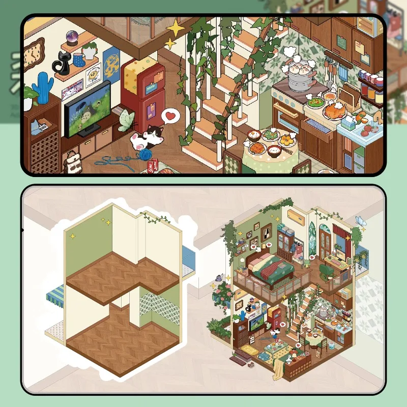 森の小屋の造園 クリエイティブな手作り装飾グラフィティステッカー