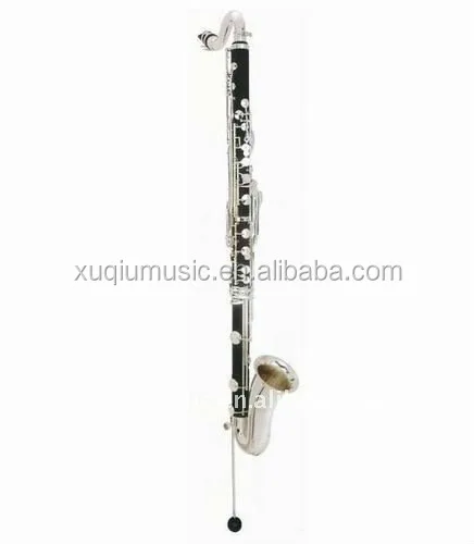 High Grade Sandalwood Bass Clarinet With Sliver Plated Keys
