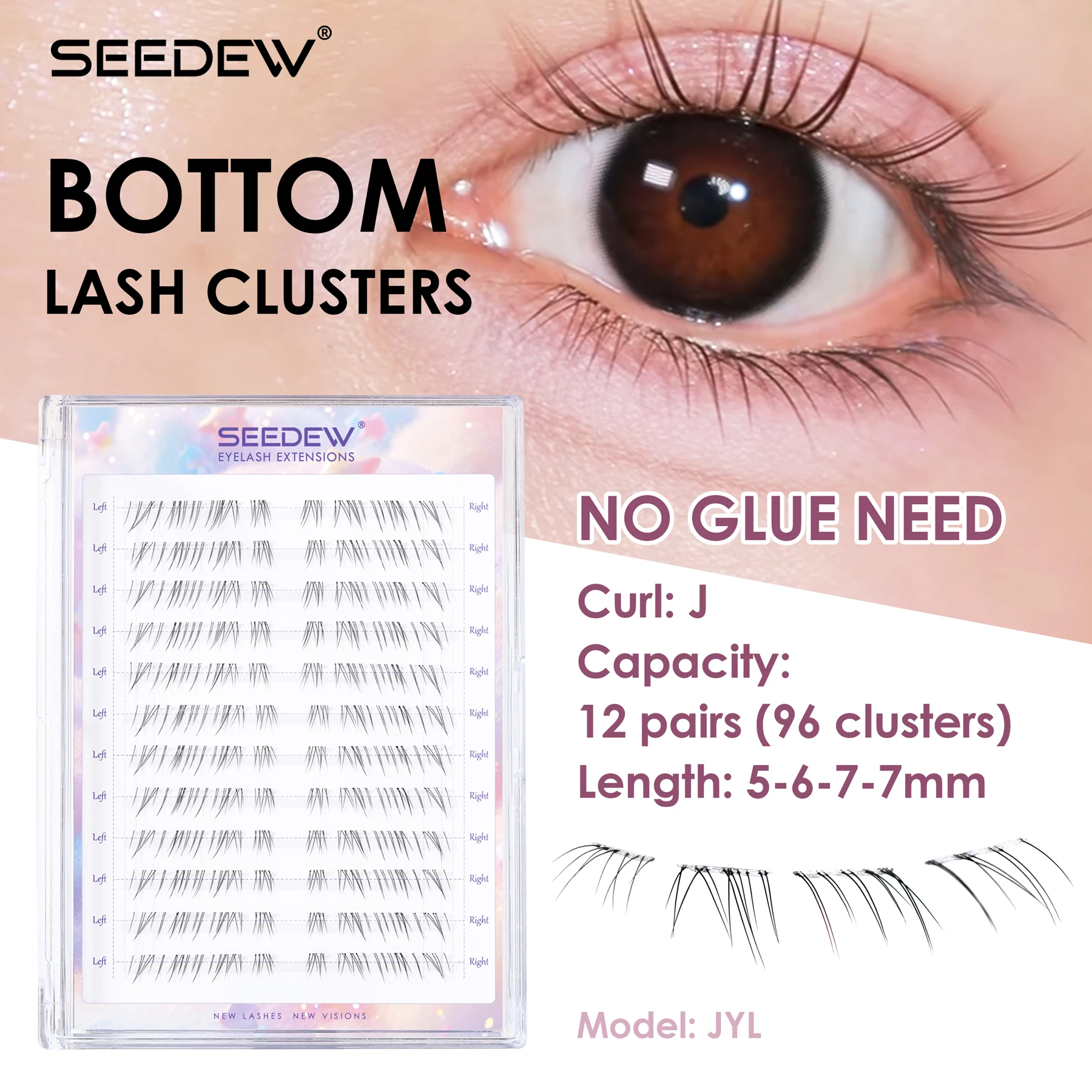 Lash Adhesive Glue - SEEDEW Kendinden Yapışkanlı Alt Kirpik Demetleri