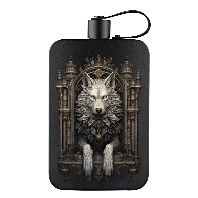 Russian Whiskey Wine Bottle Stainless Steel Liquor Flask ,High-grade Thickened 1 Catty Load Portable Proof Kettle Pot Hip Flasks