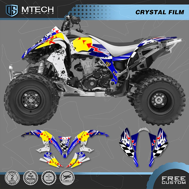 DSMTECH For Kawasaki KFX 450 450R Custom Team Motorcycle Graphics Background Decal Stickers Kits Number Name Customize 003
