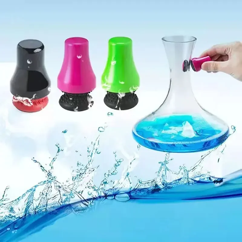 Silicone Magnetic Cleaning Brush Cleaner Glass Spot Bottle Rubber Long Scrubber Corner for Shisha Hookah Narguile Accessories