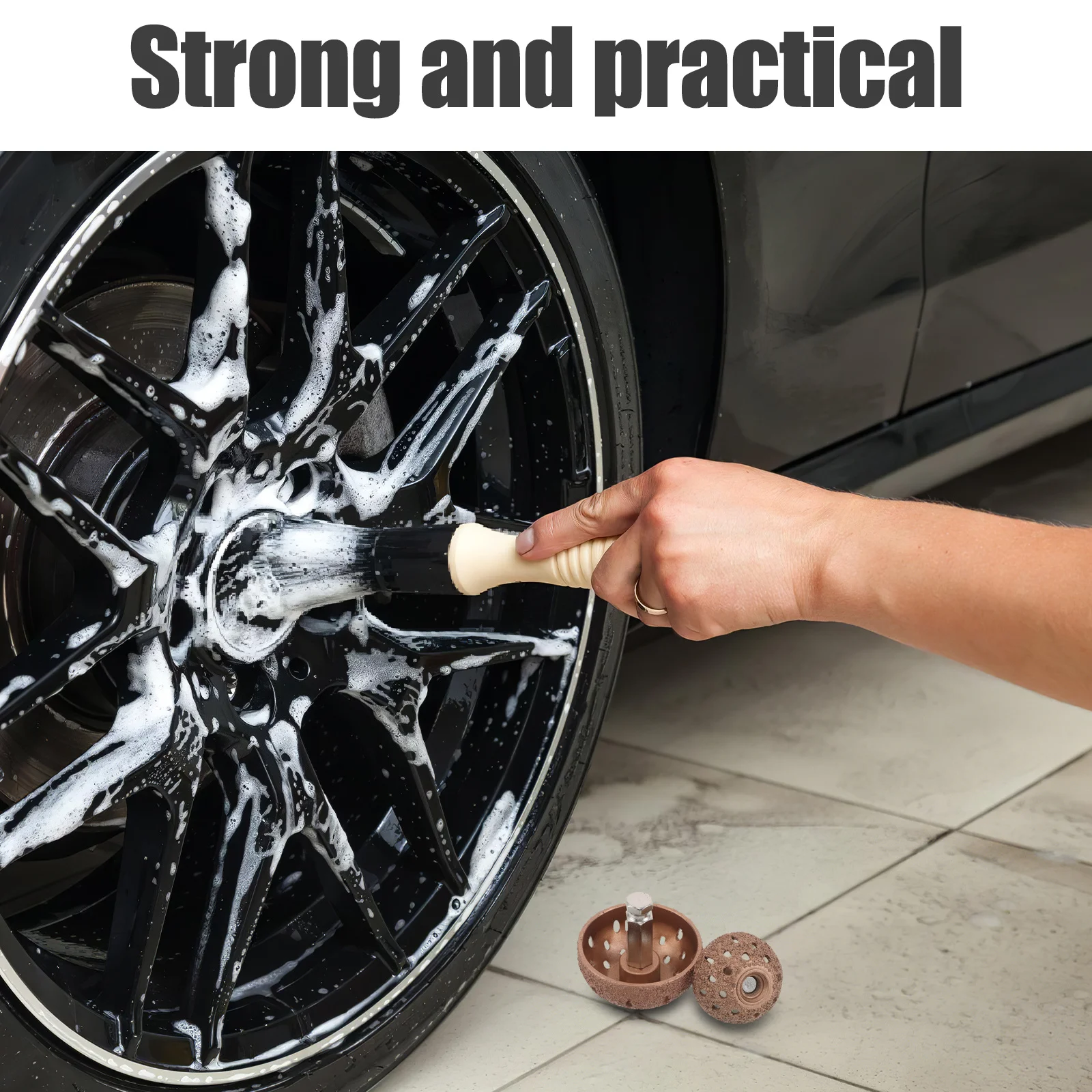 

2pcs 55Mm 38Mm Tire Buffing Wheels Tungsten Steel Abrasive Grinding Head For Vehicle Tire Repair Low Speed Buffer Wheel Repair