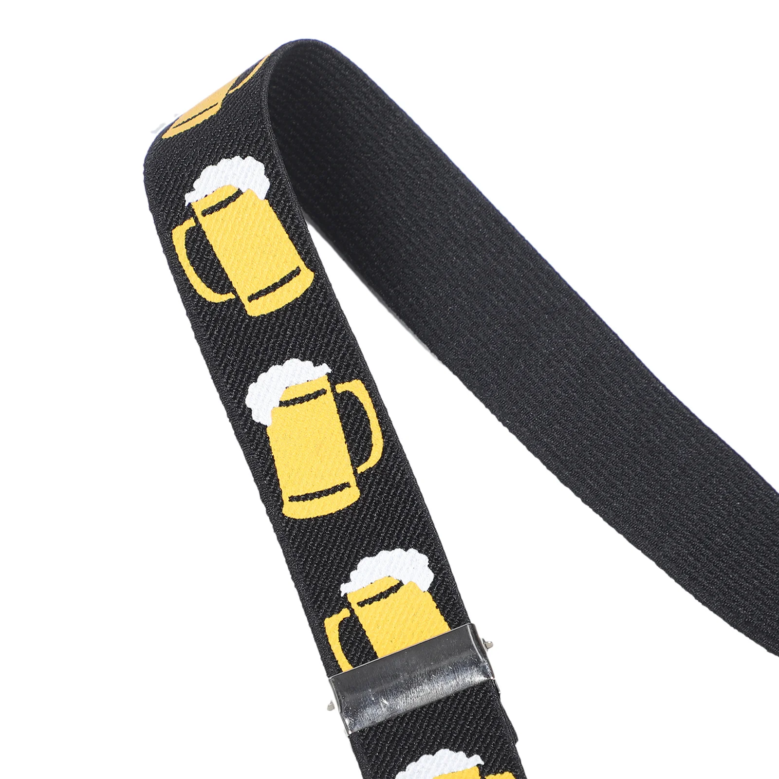 الرجال الحمالات المرنة كليب على Y-شكل الأقواس البيرة طباعة الأسود دائم قوي المشابك المألوف الحمالات الحمالات المرنة