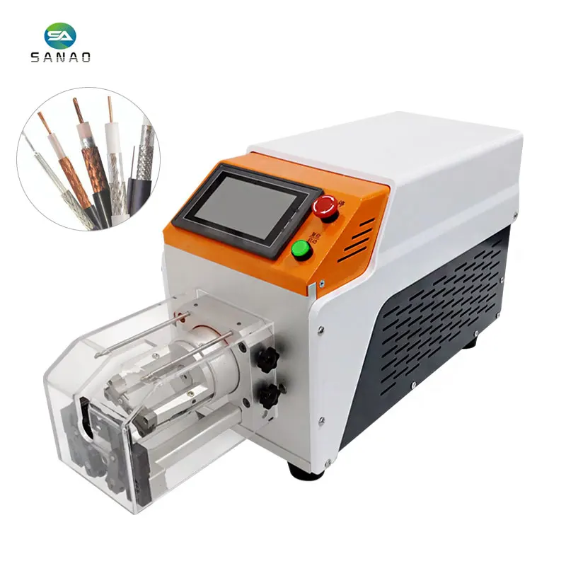 

Coaxial Wire Stripping Machine That Can Strip up to 9 Layers by Rotating and Peeling