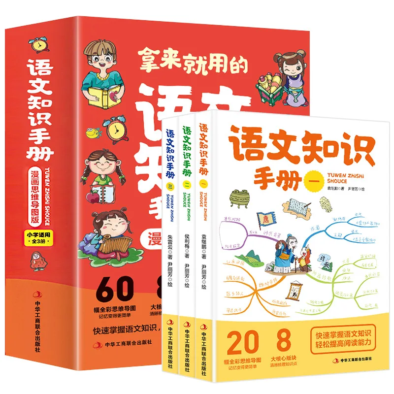 دليل المعرفة الصينية خريطة مانغا العقل، مناسبة لطلاب المدارس الابتدائية لتدخيص المعرفة الصينية المشتركة #4