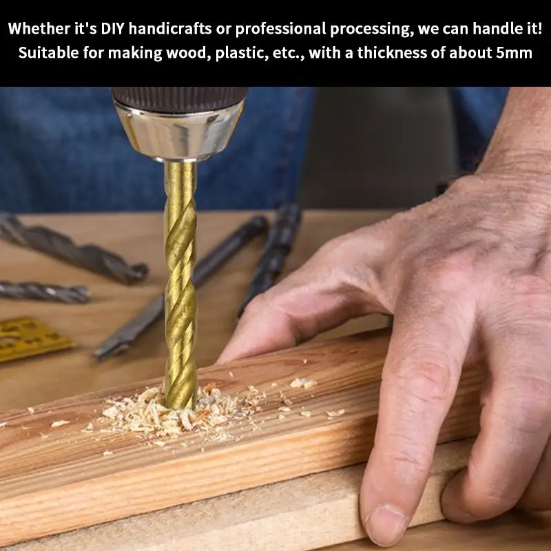 13Pcs 1.5mm-6.5mm 트위스트 드릴 비트 세트 미터 드릴 키트 세라믹 타일 유리 대리석 콘크리트 용 목공 금속 비트 도구