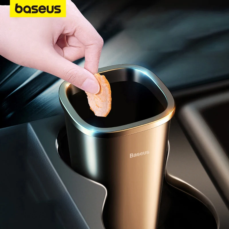 Baseus Car Trash Bin Auto Organizer Car Trash Can Storage Bag Rubbish Car Accessories Garbage Box Dust Case Holder Waste Bag