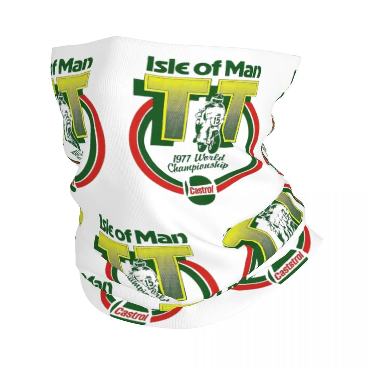 Isle Of Man TT 1977 Bandana Neck Gaiter Print Racing Motorbike Superbike Balaclavas Face Scarf Headband Running Adult Windproof