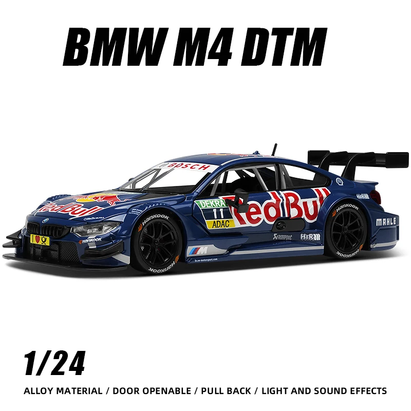 1:24 BMW M4 DTM Sports Car GT3 Alloy Diecasts Metal vehicle toy models high simulation Racing Car collection Kids Gift Hot Sale