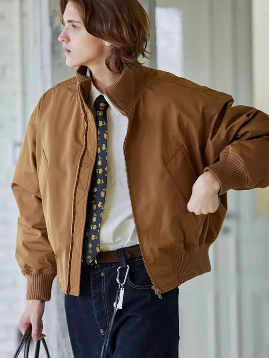 

Куртки-бомберы, женская куртка для девочек, осенняя полиэстеровая саржевая куртка с поясом и круглым вырезом, укороченная клубная одежда в стиле ретро, для активного отдыха, молодой консервативный корейский стиль