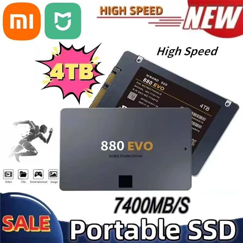 

Xiaomi Mijia SSD 880 EVO 1TB 2TB 4TB Internal Solid State Drives Hard Disk SATA 3.0 MLC 2.5 Inches for Laptop Desktop PC PS4 PS5