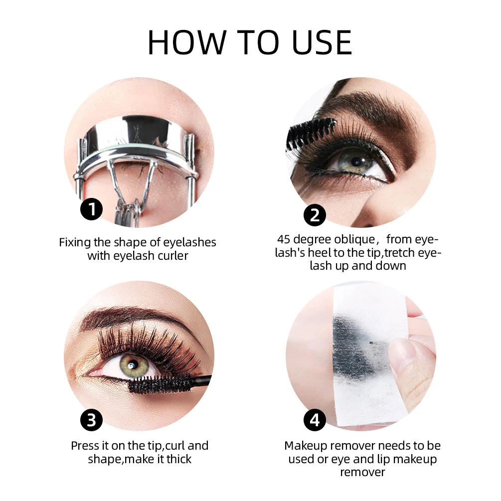 Diamond Glitter มาสคาร่า Quick-drying ฟิล์มหักเพชรเงามาสคาร่า Curling Eyelashes หนายาวมาสคาร่าสําหรับขนตา