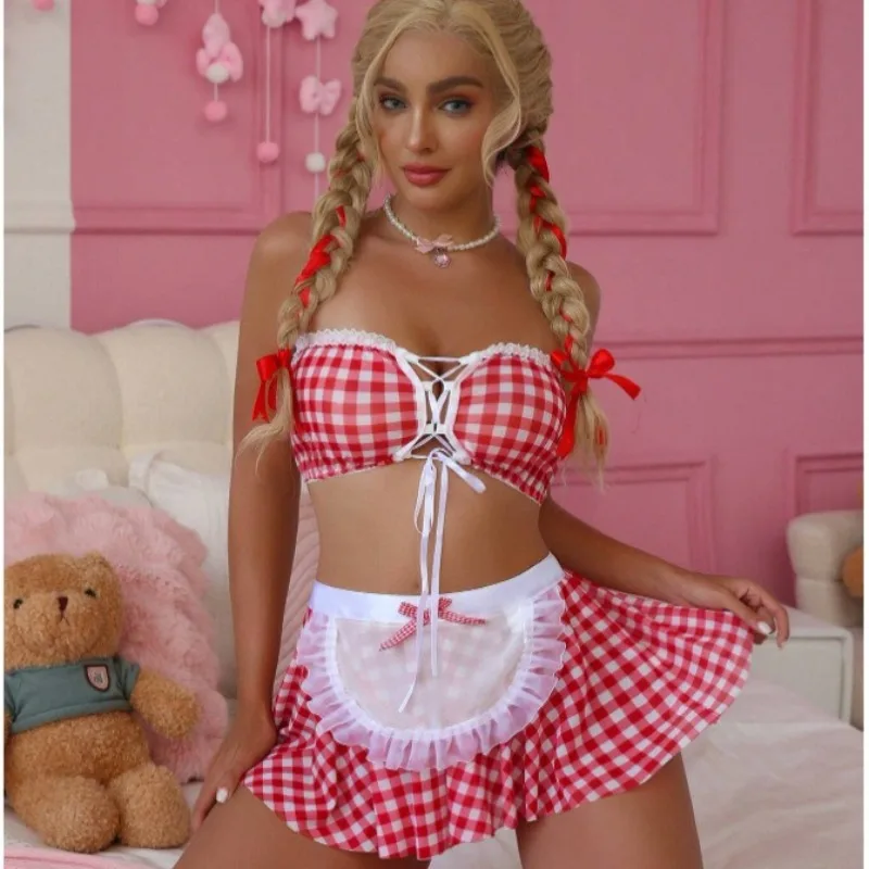 Tornova المثيرة خادمة زي مثير لعبة دور اللعب لطيف موحدة المرأة رغبة نقية تشكيل الجسم ملابس داخلية مغرية سبليت عدة #2