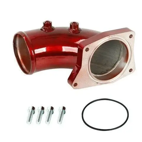 Tubo intercooler turbo e gomito di aspirazione per Ford F250 03-07 6.0L Powerstroke Rosso Nero