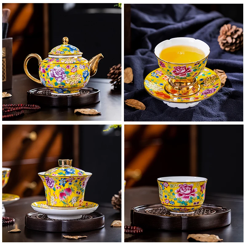 

Эмалированный чайник Цзиндэчжэнь, китайский Sle, устройство для заваривания чая с цветочным принтом, ручка, один горшок, Cerc Gongfu, чайный сервиз, чайный сервиз, поднос для домашнего использования