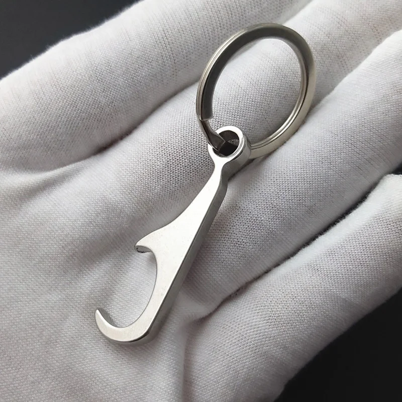 EDC Gear mini lightweight bottle beer opener keyring pocket tool utility gadget Outdoor Camp Hike Camping Gear key Chains