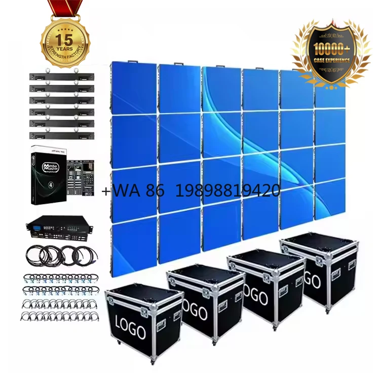 

4m X 3m Complete System P2.6 P2.9 P3.91 P4.81 LED Display LED Video Wall Panel Indoor Outdoor Stage Event Backdrop LED Screen