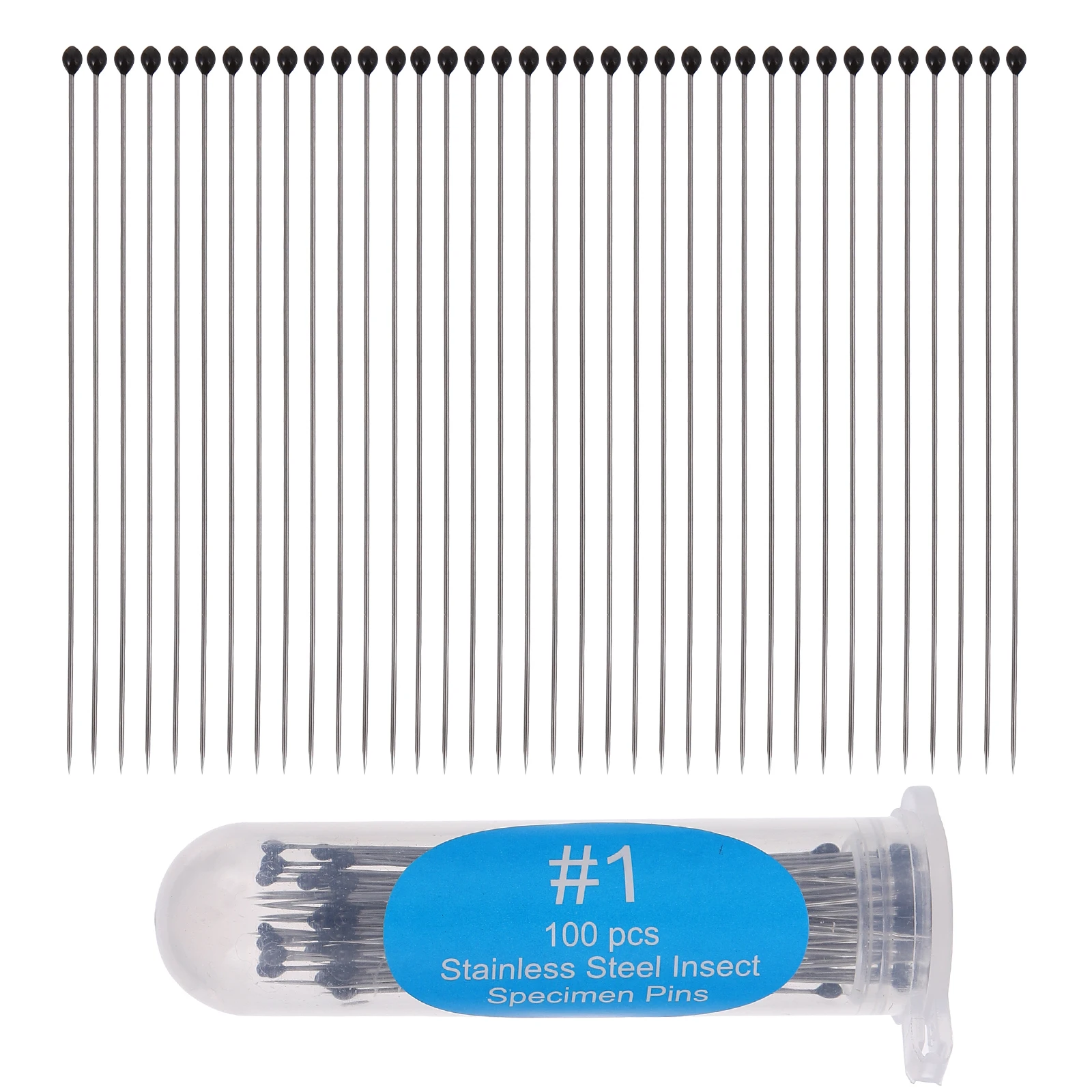 

100 pcs Specimen Insect Entomology Pin Pin Straight Tip Stainless Steel Tool Parts Small Size Collection