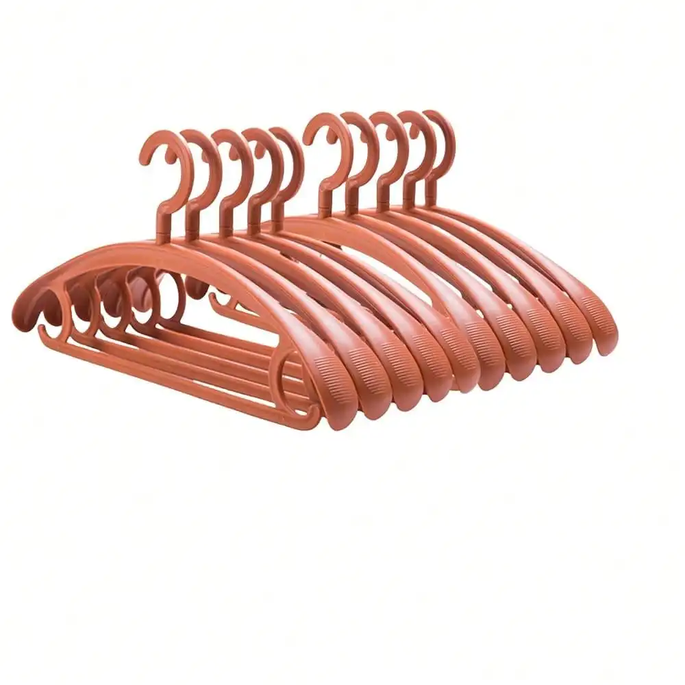 

10 Pack Heavy Duty Coat Hangers 25lb Load Capacity Swivel Suit Clothes Hanger Extra Wide Shoulder Jacket Hangers Thick Non Slip Winter Large Coat Hanger Brown