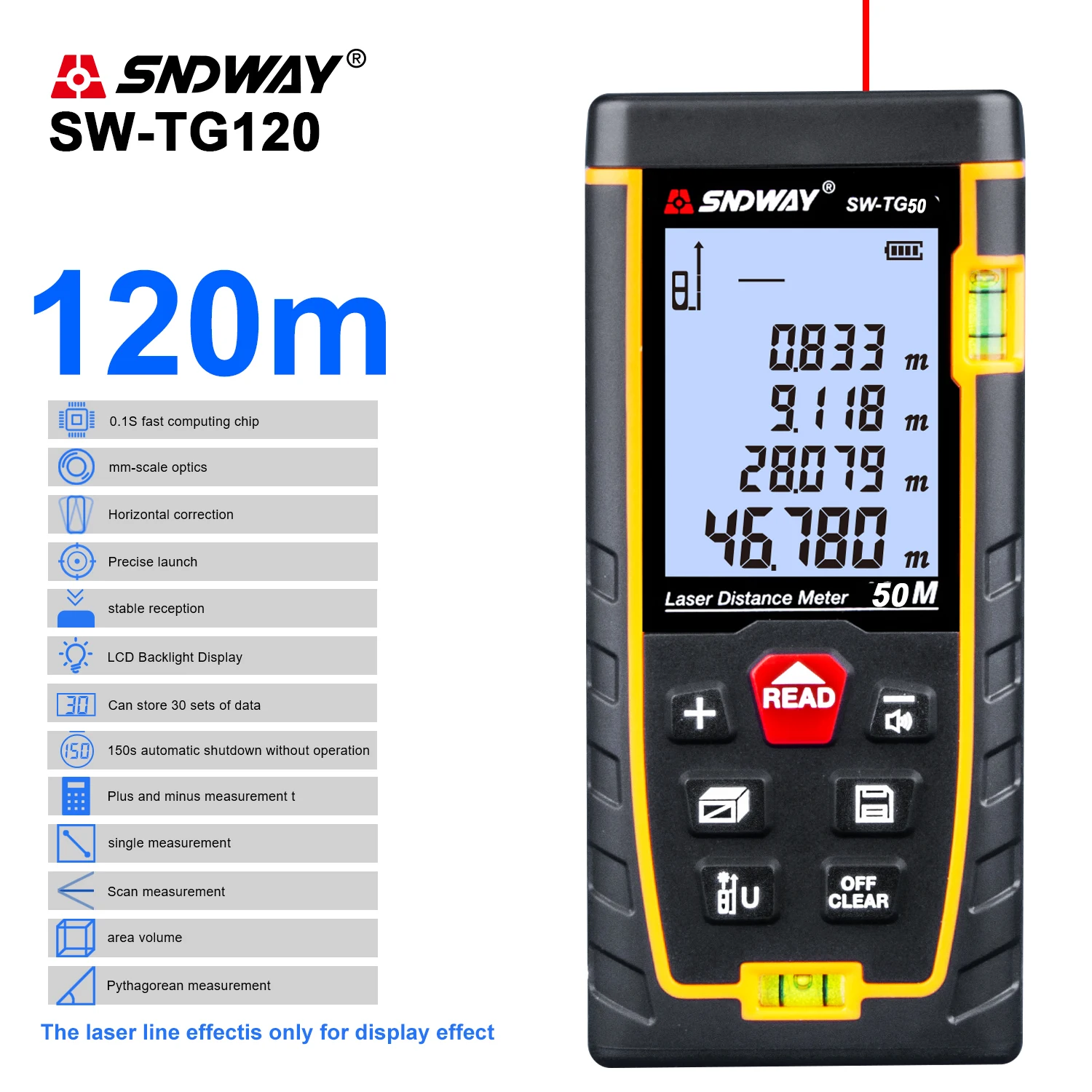 Dalmierz laserowy SNDWAY cyfrowe narzędzia urządzenie pomiarowe elektroniczne taśmy laserowy dalmierz dalmierz laserowy