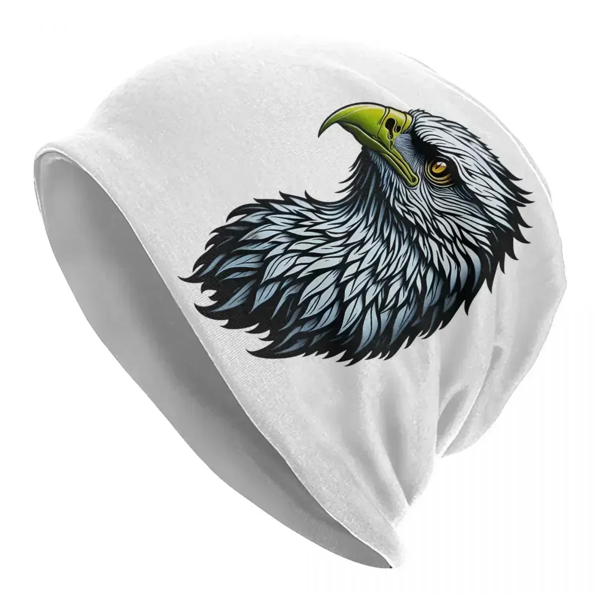 Majestic Owl Sticker Warm Knitted Cap Fashion Bonnet Hat Autumn Winter Outdoor Beanies Hats for Men Women Adult