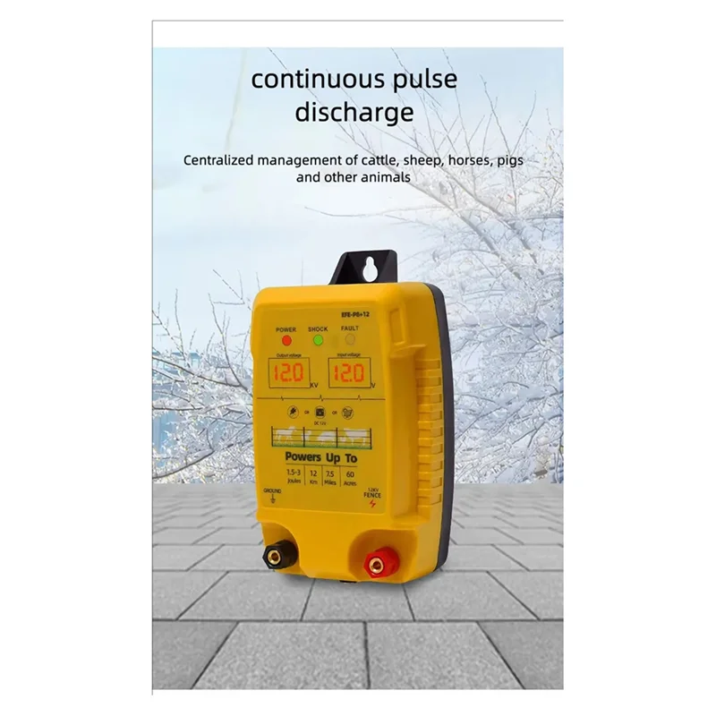 

ABKO-Electric Fence 1.5-3 Joules Low Impedance Energizer Sheep Cattle Horse Poultry Controller Tool For Animal Captivity (EU)