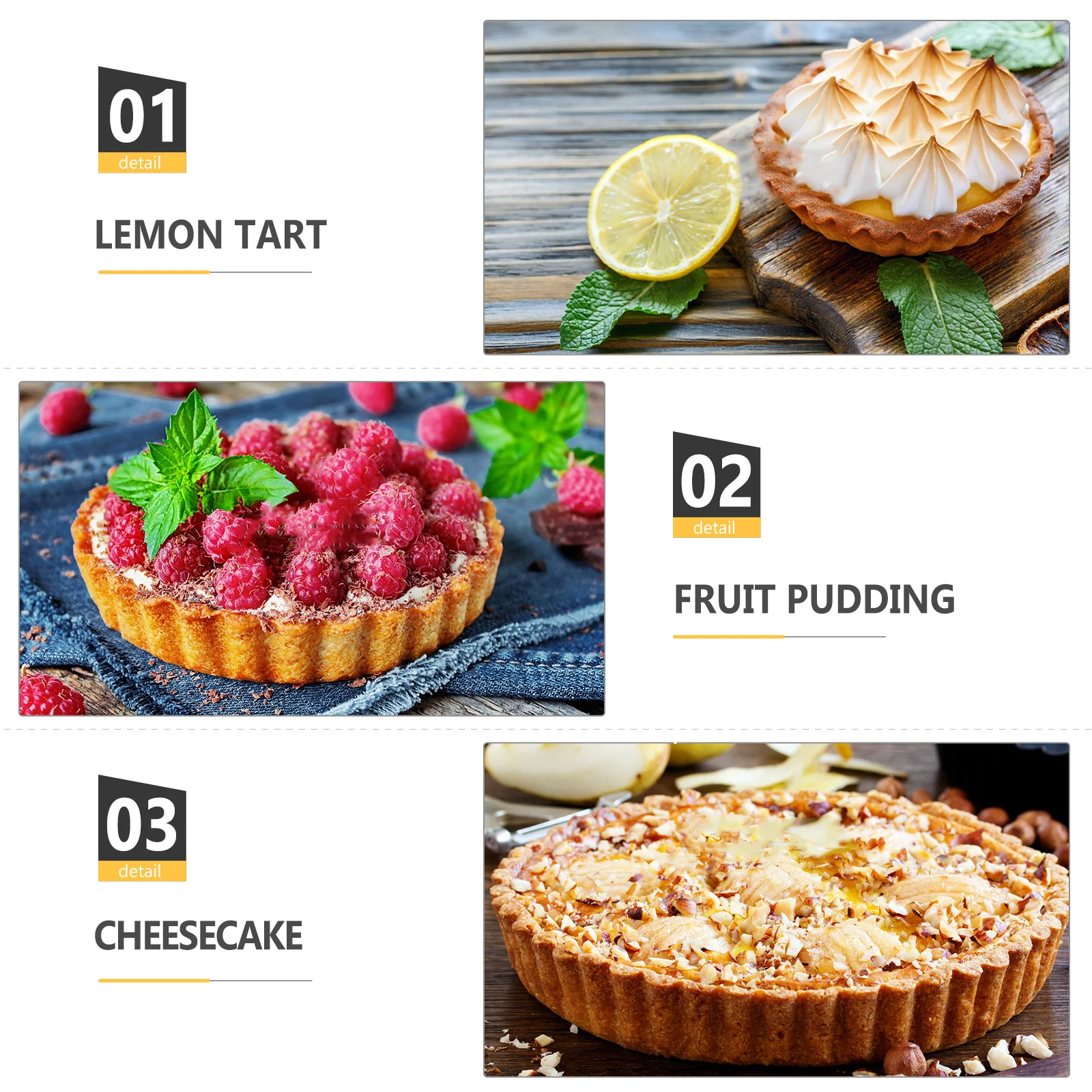 

8Pcs Egg Tart Baking Pans Mini Tart Pans Removable Bottom Carbon Steel Small Cake Molds Even Heat Conductivity