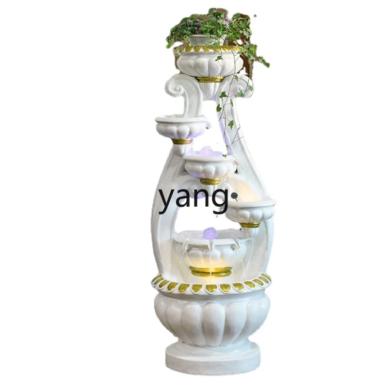 

L'm'm Fish Tank Fortune Landing Modern Light Luxury Family Flowing Water Ornaments Circulating Water Landscape Humidifier