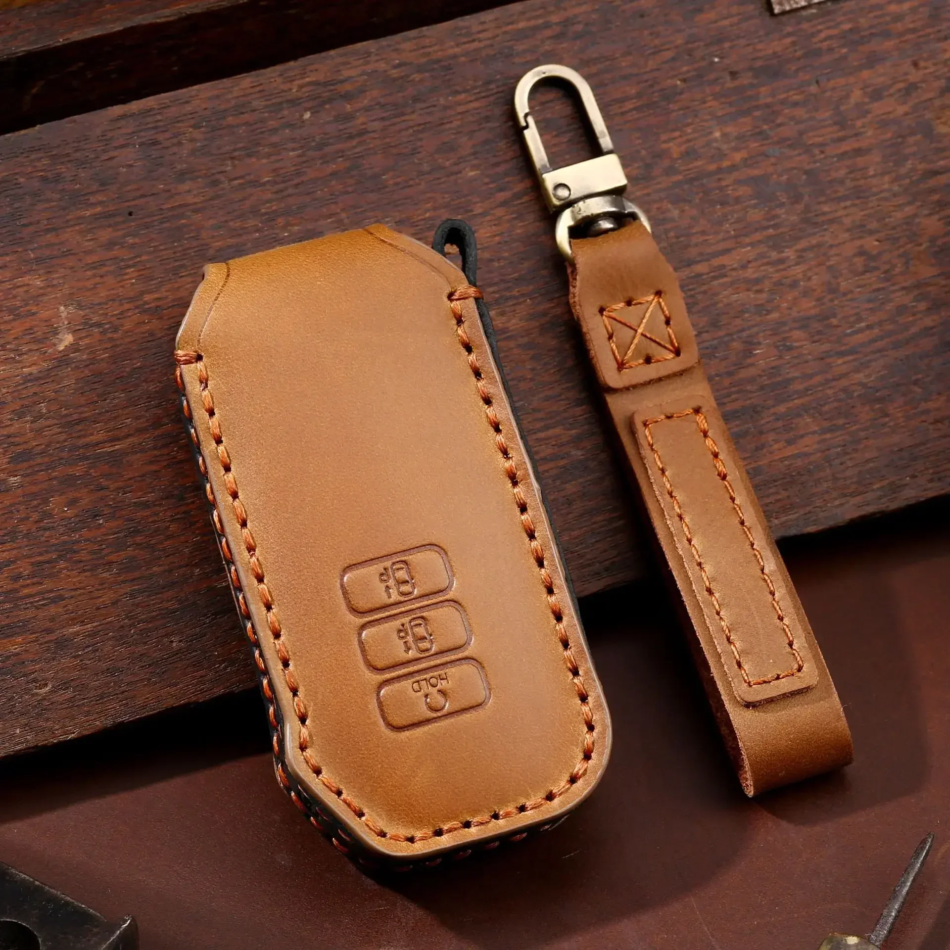9 Bottons Key Fob for Kia Carnival Sedona 2021 Sorento MQ4 K7 K8 V6 2022 EV6 2022 Dl3 K5 Leather Car Key Case Cover Keychian