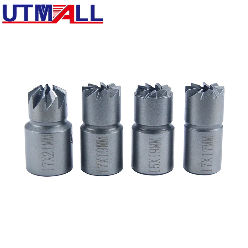 5pcs Diesel Injector Seat Cutter Cleaner Diesel Injector Set with Flat Reamer Angled Reamer Hex Key Fit for Mercedes-Benz