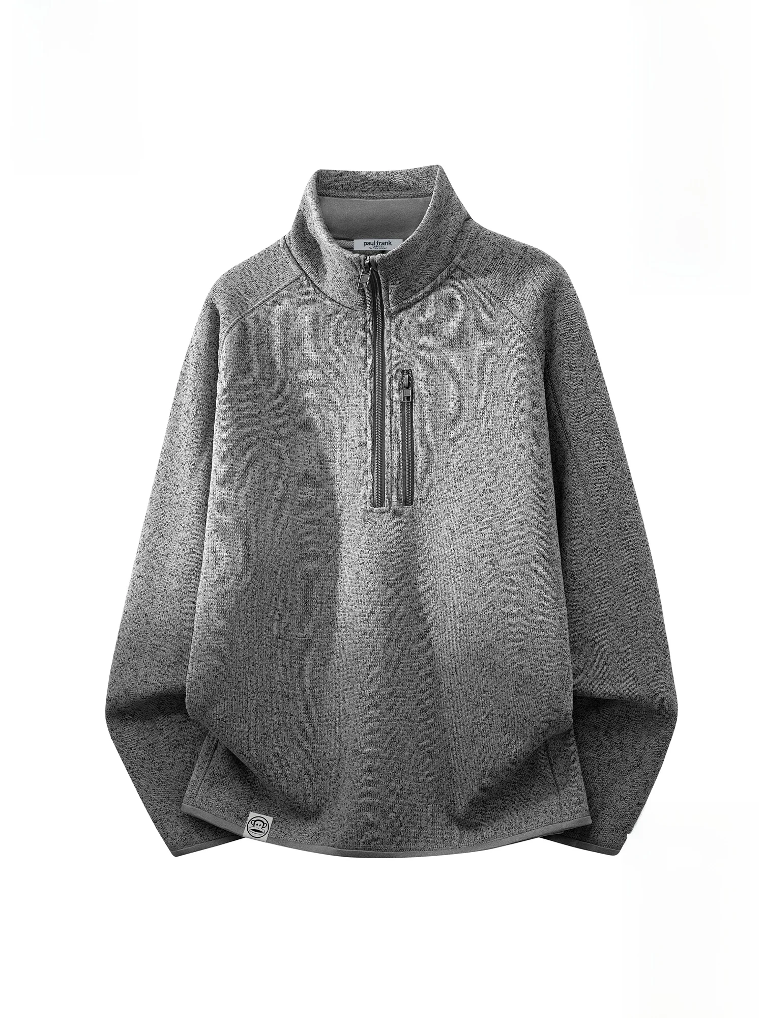 

PaulFrank Men's Fce Lined f Zip Knit Sweater Loose Fit Stand Collar Zipper Closure Comfortable Long Sve Winter Sweat...