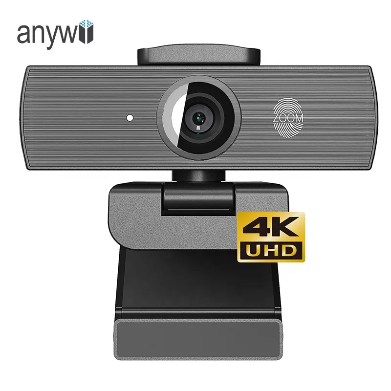 Anywii 4k Webcam Studio-quality Webcam OEM Factory Autofocus Web Cam Usb 4k Pc Camera Webcam With Microphone Auto Focus