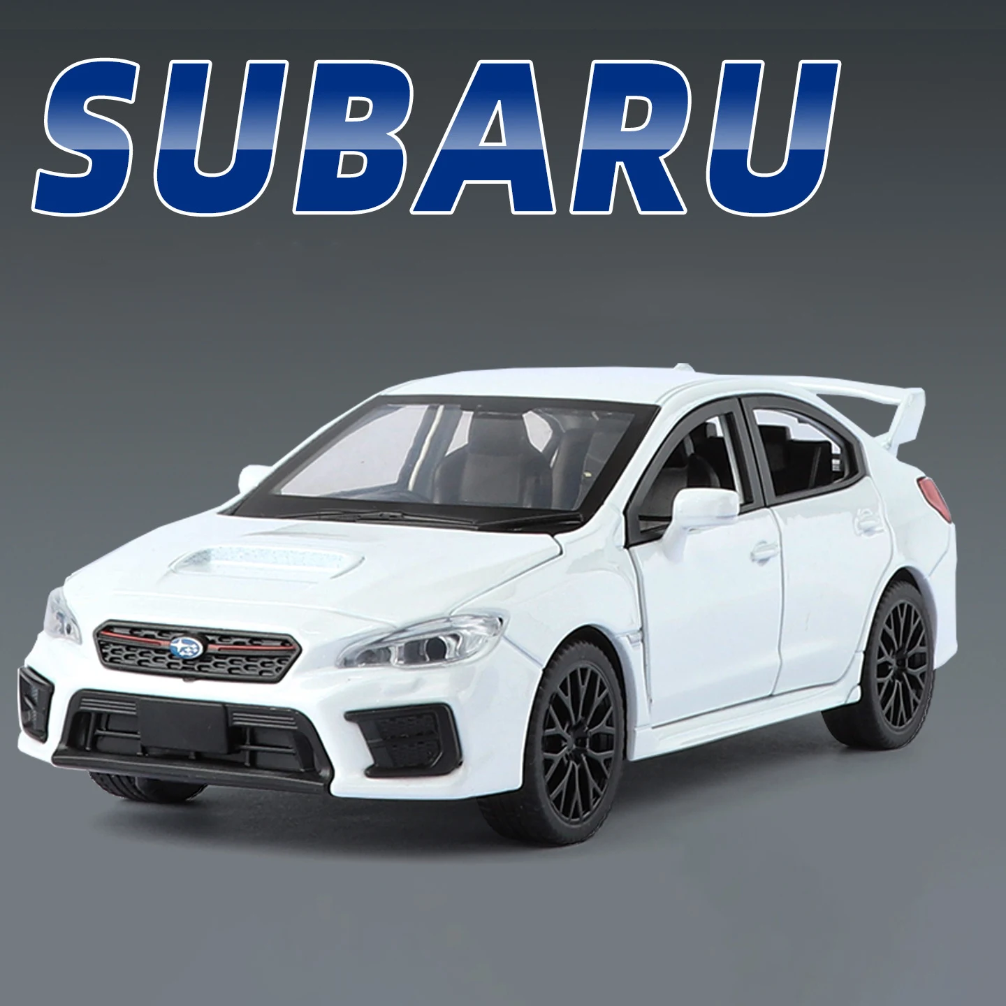 1:30 Subaru STI WRX JDM Legering Model Auto Geluid en Licht Trek kinderen Speelgoed Collectibles Verjaardagscadeau