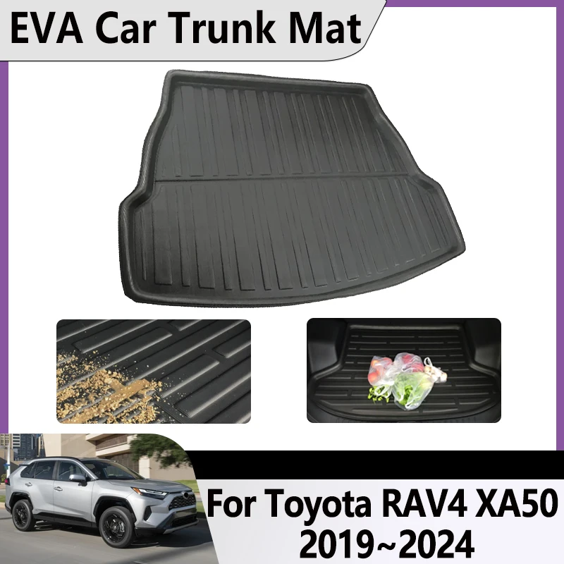 

EVA Trunk Mat For Toyota RAV4 XA50 2019~2024 2020 2021 2022 2023 Car Trunk Mats Cargo Waterproof Carpet Storage Pad Accessories