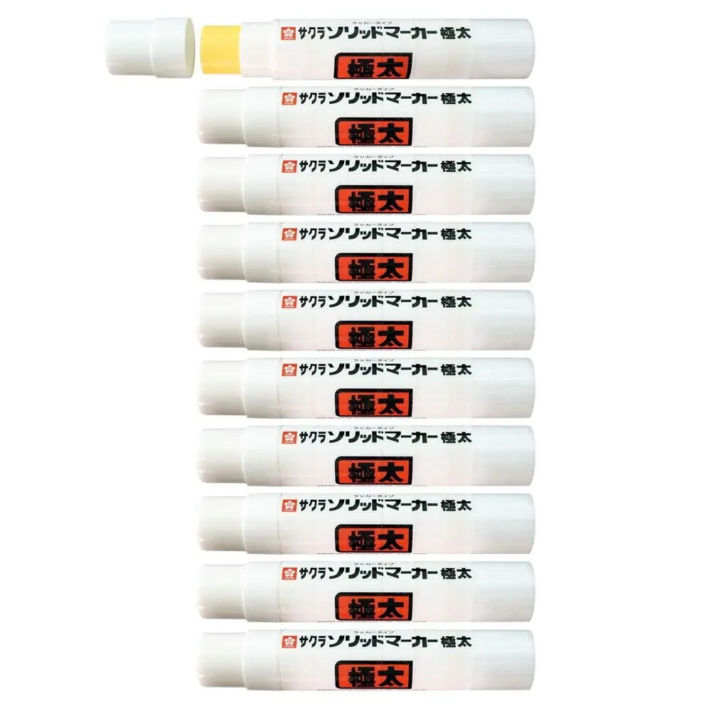 Solid Extra 10 Pens Oil-Based Marker Thick SC-L 3 10 Yellow