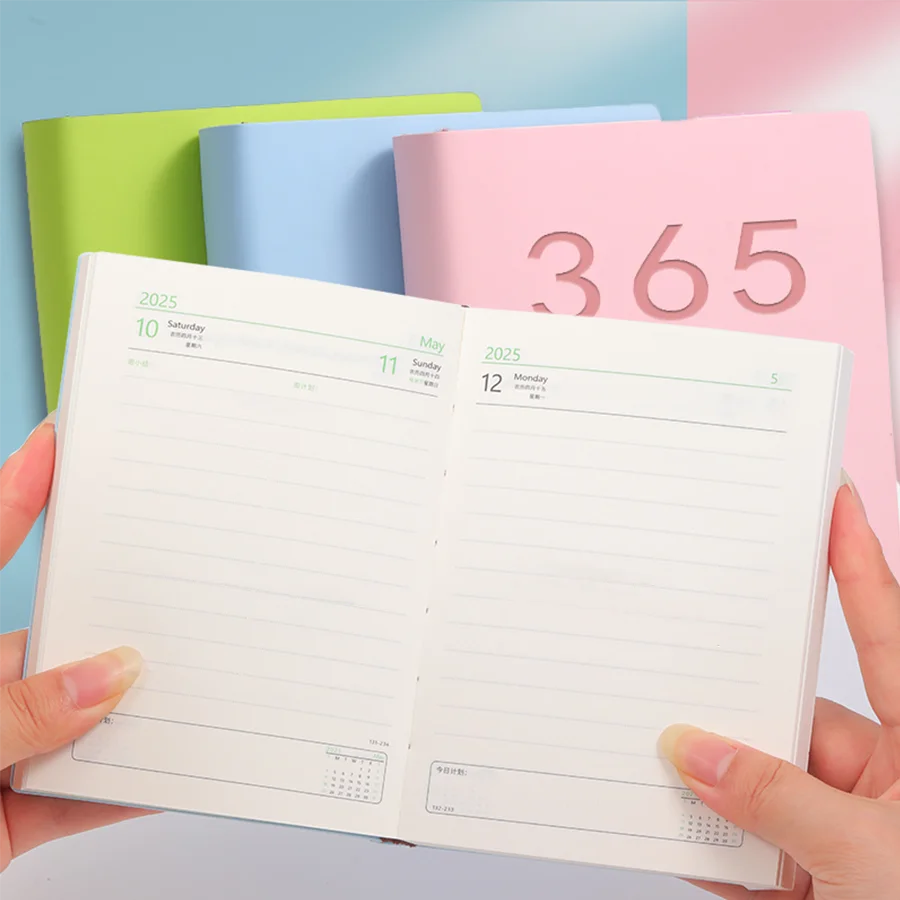 2025 new 365 day check-in schedule book, thickened to-do notebook, suitable for women/men, improving productivity