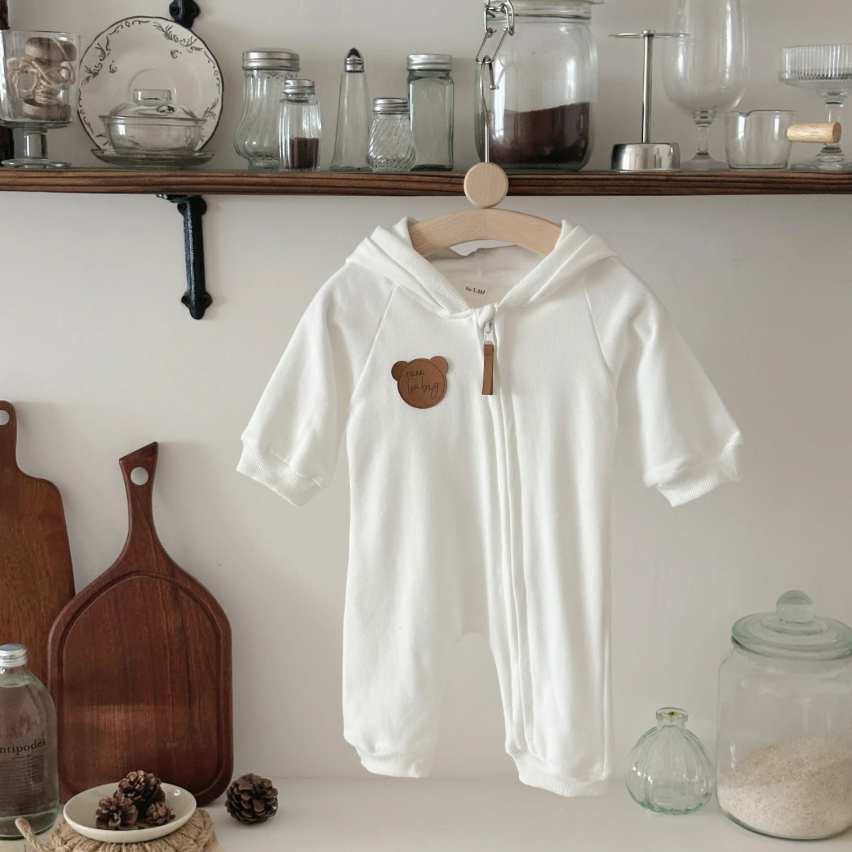 

Korean Style Autumn Baby Girl Clothes Hooded Cute Solid Color jumpsuit Fashion Casual Comfortable Breathable Bodysuit