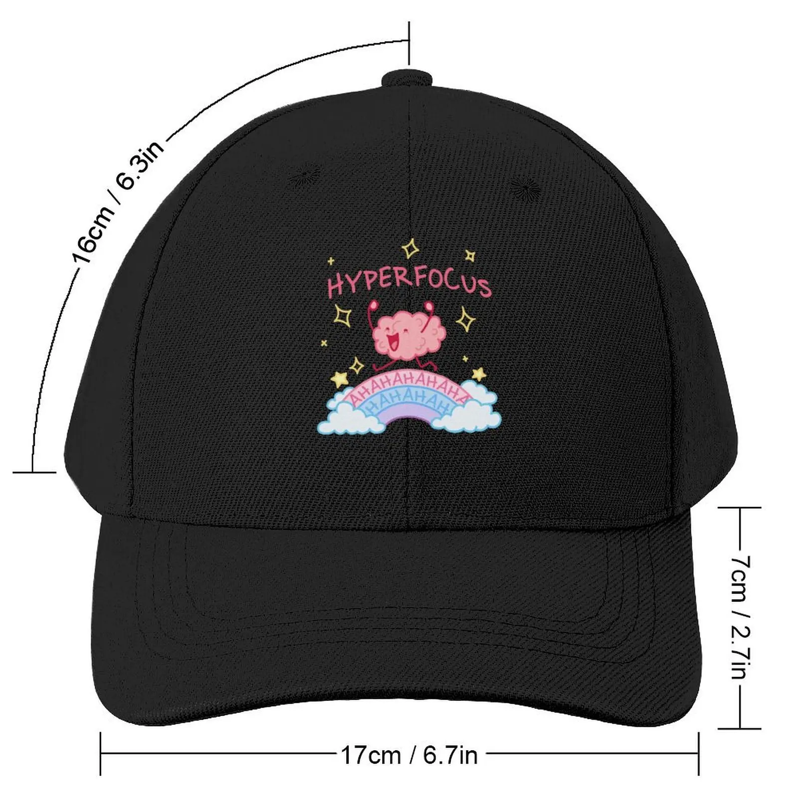 ADHD Hyperfocused Baseball Cap tea Hat derby hat Horse Hat Sports Cap Women Beach Fashion Men's