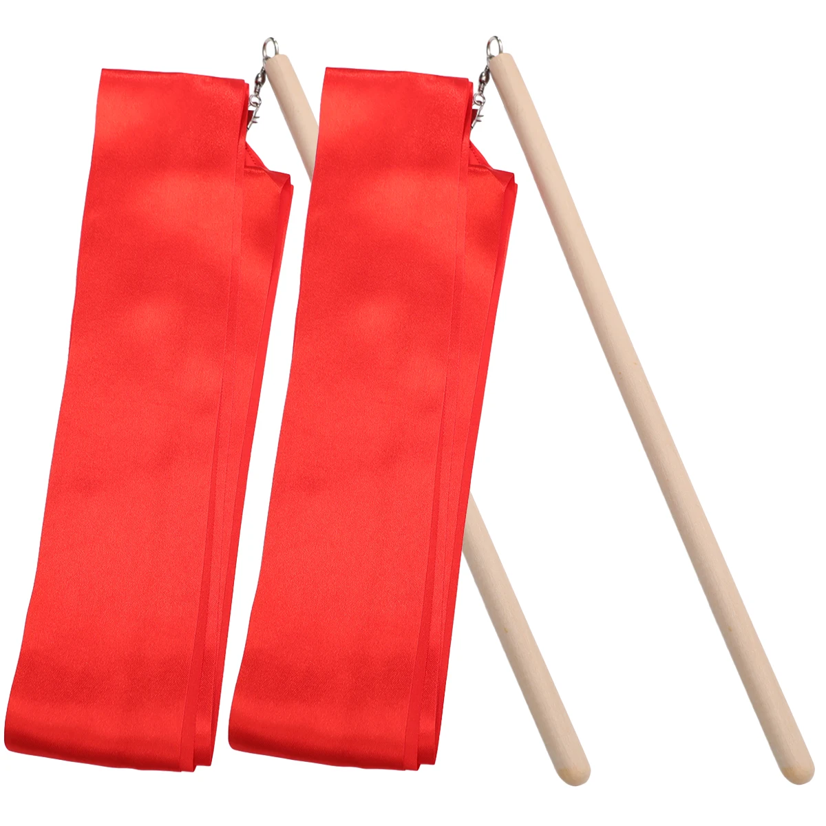 

2 Pcs Ribbon Props Stick Kid Dance Party Favors Gymnastic Twirling Ribbons Child